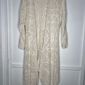Billabong Cream Geometric Knit Cardigan
